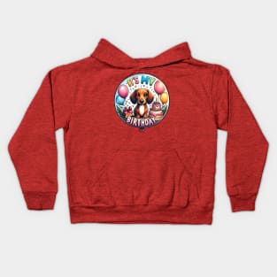 It's My Birthday Doxie Puppy Kids Hoodie